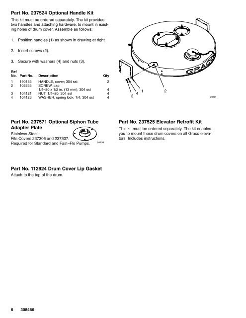 308466G Drum Covers - Graco - Graco Inc.