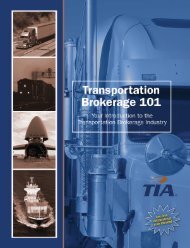 TIA: Transportation Brokerage 101 Web Sampler