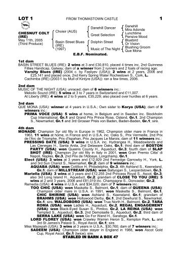 Sale Catalogue - Tattersalls (Ireland)