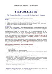 A 11 : Lecture Eleven Private International Law - NADR
