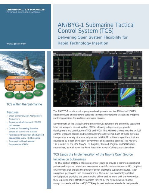 AN/BYG-1 Submarine Tactical Control System (TCS) - General ...