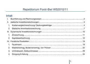 Repetitorium Forst-Bwl WS2010/11 - FWL - TUM