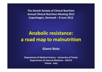 Anabolic resistance: a road map to malnutrition
