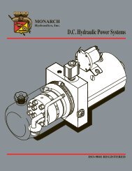 Hydraulic Systems DC Power Units - Monarch Hydraulics