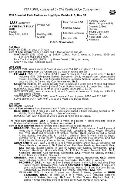 Tattersalls October Yearling Sale Book 1