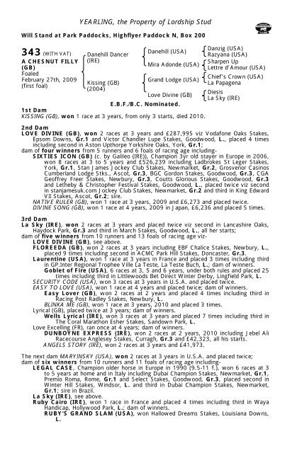 Tattersalls October Yearling Sale Book 1