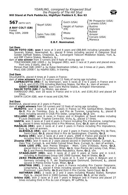 Tattersalls October Yearling Sale Book 1