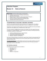 Module 15 - Referral Network - Firstfolio
