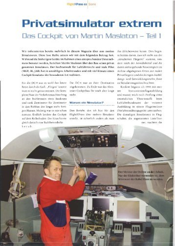 FlightXPress 02 – Privatsimulator extrem – Das Cockpit von Martin