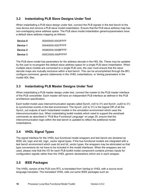 Processor Local Bus Functional Model Toolkit User's Manual