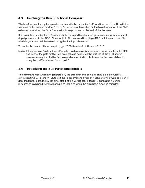 Processor Local Bus Functional Model Toolkit User's Manual