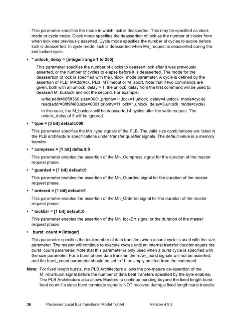 Processor Local Bus Functional Model Toolkit User's Manual