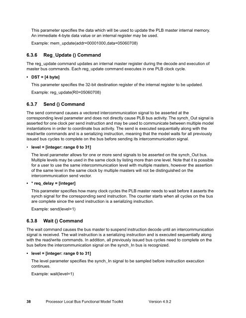 Processor Local Bus Functional Model Toolkit User's Manual