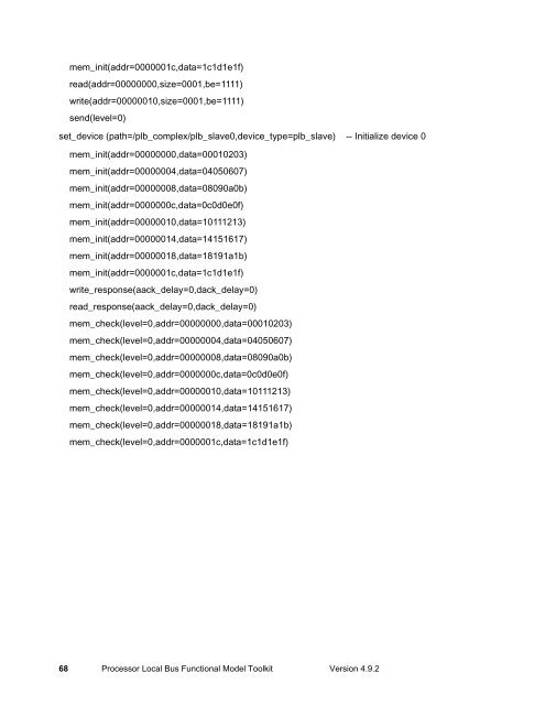 Processor Local Bus Functional Model Toolkit User's Manual