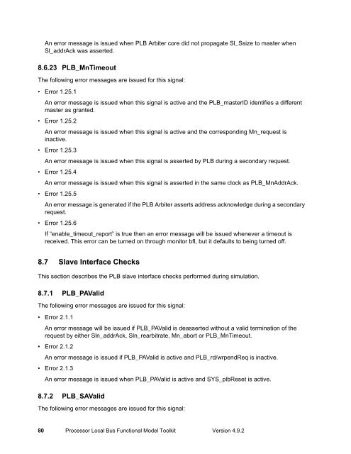 Processor Local Bus Functional Model Toolkit User's Manual