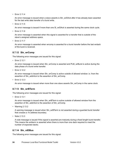 Processor Local Bus Functional Model Toolkit User's Manual