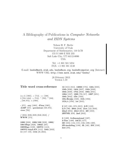 Computer Networks and ISDN Systems - Index of files in - University