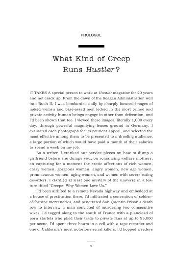 Prologue: What Kind of Creep Runs Hustler? - Feral House