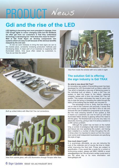 Issue 123:July/Aug 2010 - Sign Update