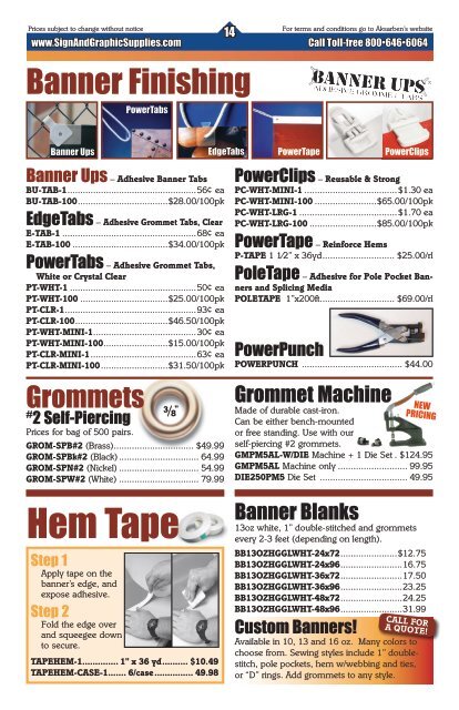 Adhesive Grommet Tabs - Aksarben Sign & Graphic Supply