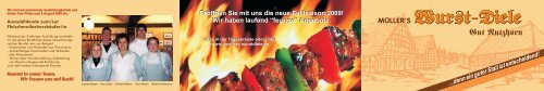 Eröffnen Sie mit uns die neue Grillsaison 2009! - Müller´s Wurstdiele