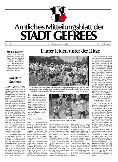 Mitteilungsblatt September 2012 - Stadt Gefrees