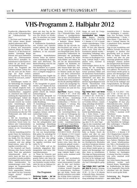 Mitteilungsblatt September 2012 - Stadt Gefrees