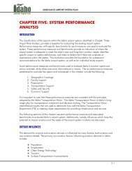 system performance analysis - Idaho Transportation Department