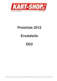 Preisliste 2012 Ersatzteile DD2 - Kart Shop Rümlang