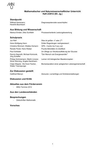 MNU_Inhalt_2_2012_Abstracts.pdf - MNU Deutscher Verein zur ...