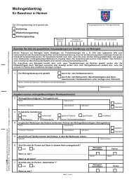 Wohngeldantrag für Bewohner in Heimen - (Thüringen - Stand 01 ...