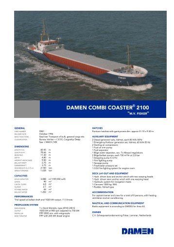 DAMEN COMBI COASTER® 2100 - damen shipyards bergum