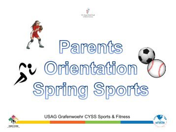 Spring Sports & Fitness Parent Orientation - USAG Grafenwoehr