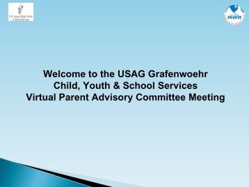 Virtual Parent Advisory Comittee Meeting - USAG Grafenwoehr
