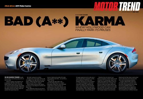 (a ** ) Karma - Fisker