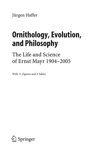 Ornithology, Evolution, and Philosophy 123