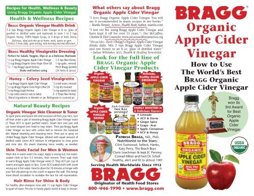 Bragg Organic Apple Cider Vinegar With the Mother– USDA Certified Organic –  Raw, Unfiltered All Natural Ingredients, 16 ounce, 2 Pack