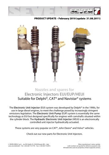 EUI-HEUI Injector - SEVEN DIESEL SpA