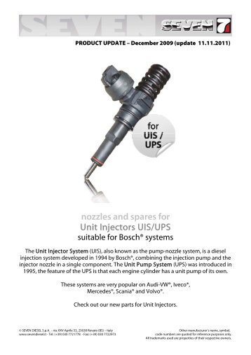 UIS-UPS Injector - SEVEN DIESEL SpA