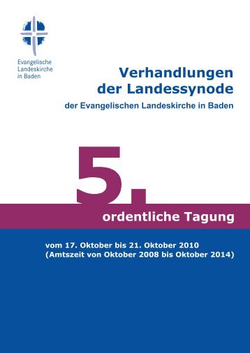 Verhandlungen der Landessynode - Evangelische Landeskirche in ...