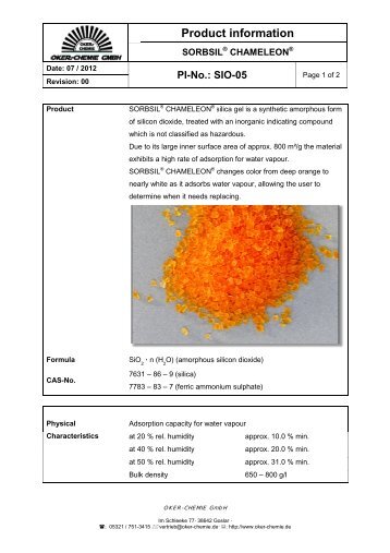 PI_SIO-05_Sorbsil engl - Oker-Chemie GmbH