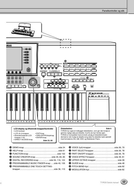 Tyros Dansk manual - Yamaha