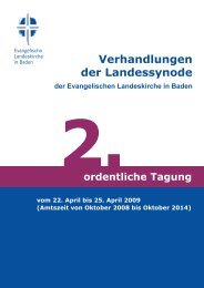 Protokoll der Frühjahrstagung 2009 - Evangelische Landeskirche in ...