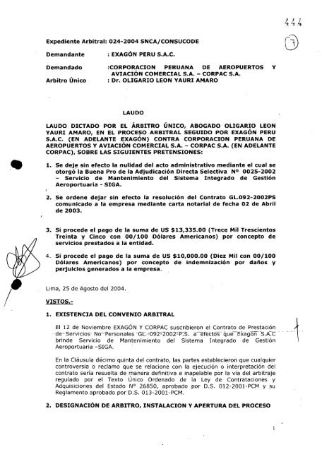 N° 7 - Organismo Supervisor de las Contrataciones del Estado