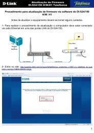 Procedimento para atualização de firmware via software do ... - D-Link