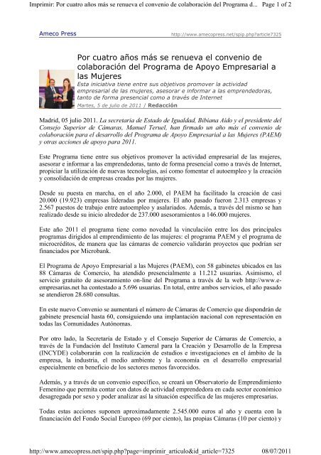 Boletín informativo del mes de Julio - Ministerio de Agricultura ...