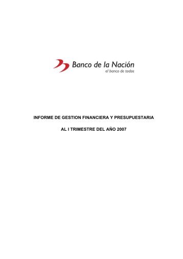 informe de gestion financiera y presupuestaria al i trimestre del año ...