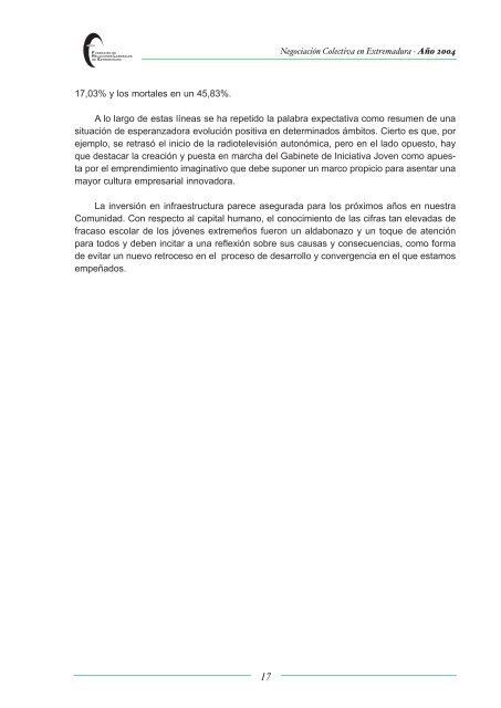 informe nncc extremadura 2004 - Fundación de Relaciones Laborales