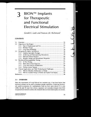 BION implants for therapeutic and functional electrical stimulation