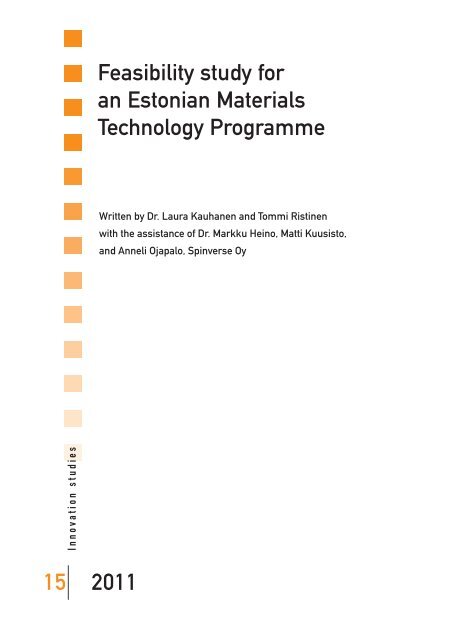 Feasibility study for an Estonian Materials Technology Programme